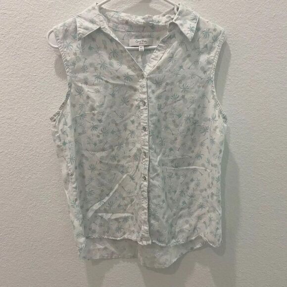 Coral Bay Button Down Tank Size Petite Large - Picture 1 of 4